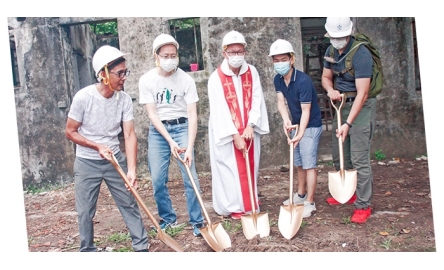 西灣海星彌撒中心復修工程 教區古道行小組舉行動土禮封面