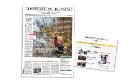 《羅馬觀察報》改版 復印紙本加強專題內容封面
